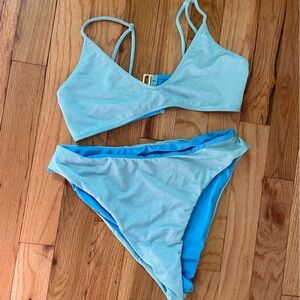 Leni swim blue sparkle bikini